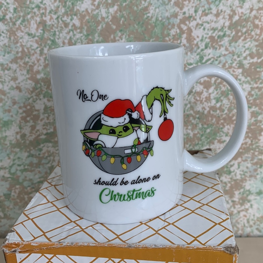 Baby Yoda No One Should Be Alone On Christmas Coffee Mug 11OZ